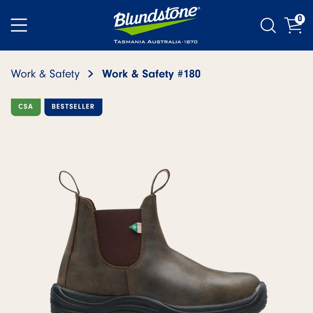 Size US 8 Blundstone Safety Shoes